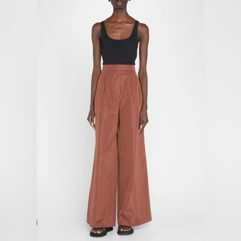 TANYA TAYLOR Kenia Pleated Wide-Leg Pants